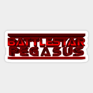 Battlestar Pegasus - Red Logo Sticker